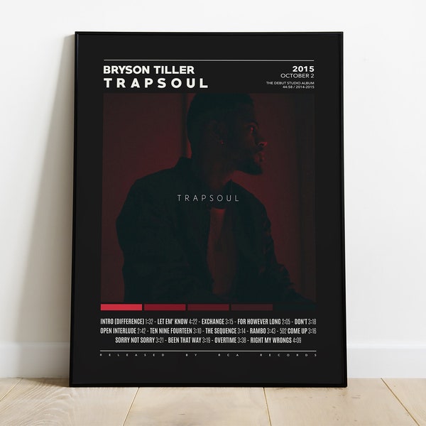 Bryson Tiller Trapsoul Poster Etsy