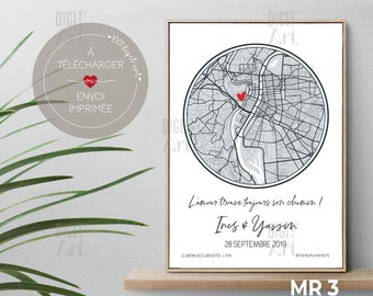 Personalized Couple Poster Meeting Place Couple Date Valentine's Day Gift Anniversary Gift Couple Wall Art dc sa tm on osv oac