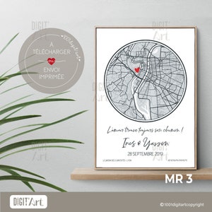Póster de pareja personalizado Lugar de reunión Fecha de pareja Regalo de San Valentín Regalo de aniversario de pareja Arte de pared dc sa tm en osv oac