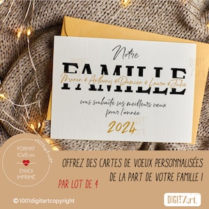Lot de Cartes de Vœux Personnalisées Famille, Souhaitez une Bonne Année 2024 avec une Touche Personnelle ! ca tv ona