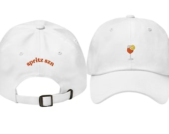 Spritz Hat, Spritz Lover Hat, Spritz Glass, Embroidered Dad Hat, Cocktail Lovers Gift Ideas, Aperitivo, Tini Time, Day Drinking, Vacation