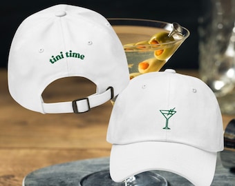 Martini hat, embroidered hat, dirty martini, martini lover, gift for her, cute womens hat, Tequila Hat, Cocktail Hat, Denim hat, a tini bit
