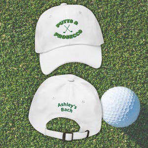 Embroidered Golf Hat, Bachelorette Party Hats, Custom Bach Hat, Golfing Trip Hat, Putts and Prosecco Country Club, Golf Dad Hat