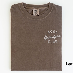 Embroidered Comfort Colors Cool Grandpas Club Shirt, Pregnancy Announcement New Grandpa Shirt, Fathers Day Gift Grandpa, Grandad Gift