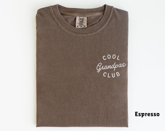 Embroidered Comfort Colors Cool Grandpas Club Shirt, Pregnancy Announcement New Grandpa Shirt, Fathers Day Gift Grandpa, Grandad Gift
