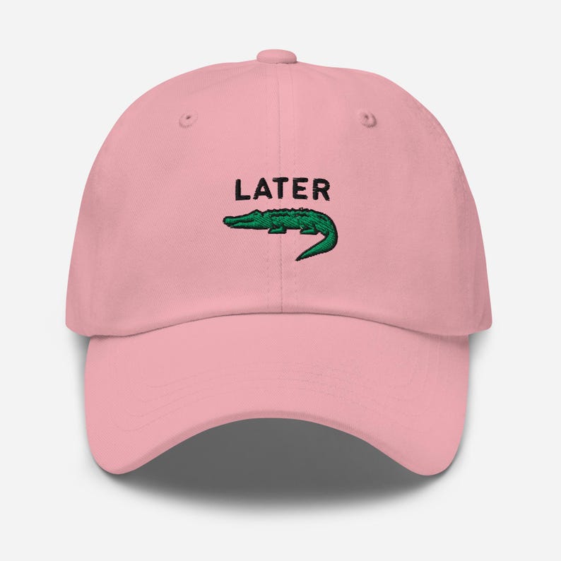 Later Gator, Later Alligator, Funny Embroidered Dad Hat, Alligator Hat, Meme Hats, Later Gator Hat, Crocodile Hat, Embroidered Alligator Hat