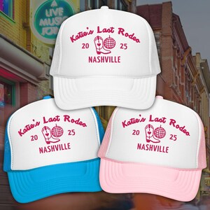 Last Rodeo Bachelorette Hats, Custom Embroidered Trucker Hats, Nashville Bachelorette Hats, Personalized Bach Hats, Austin Bachelorette Hats