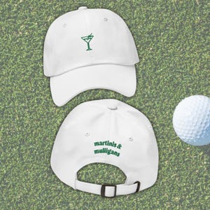 Martinis and Mulligans, Girls Golf Hat, Embroidered Golf Hat, Bachelorette Party Hats, Golfing Trip Hat, Putts and Prosecco Country Club