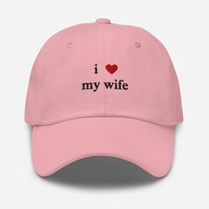 I Heart My Wife Hat, Embroidered I Heart My Wife Hat, I Love My Wife Hat, Husband Gift Hat, Husband Anniversary Gift Idea, Funny Hubby Gift