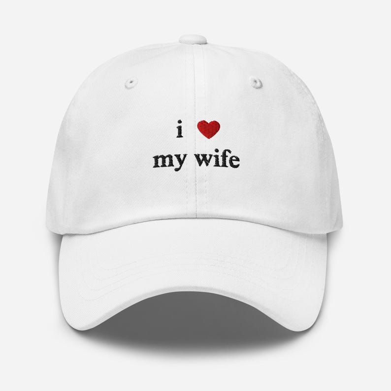 I Heart My Wife Hat, Embroidered I Heart My Wife Hat, I Love My Wife Hat, Husband Gift Hat, Husband Anniversary Gift Idea, Funny Hubby Gift