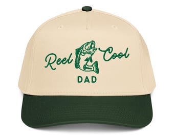Embroidered Dad Fishing Hat, New Dad Gift, Pregnancy Announcement New Dad, Christmas Gift for Dad, Reel Cool Dad, Fathers Day Gift