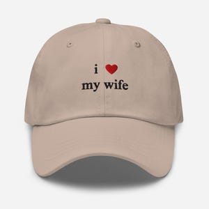 I Heart My Wife Hat, Embroidered I Heart My Wife Hat, I Love My Wife Hat, Husband Gift Hat, Husband Anniversary Gift Idea, Funny Hubby Gift