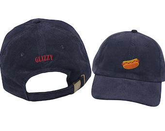 Corduroy cap, Hotdog Hat, Glizzy, Glizzy Lover, Embroidered Baseball Cap, Fourth of July Hat, Foodie, Sausage