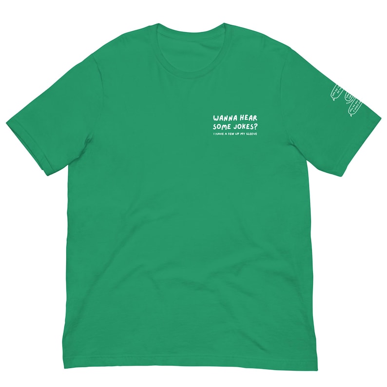 Dad Jokes Shirt, Funny Jokes Shirt, Jokes on Sleeve Shirt, Gag Gift for Friend, Dad Birthday Gift Shirt, Dad Christmas Gift Shirt