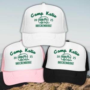 Camp Bachelorette Hat, Personalized Embroidered Bachelorette Hats, Camp Bachelorette Trucker Hats, Custom Camping Bachelorette Party