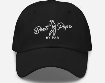 Embroidered Best Pops By Par Hat, Pregnancy Announcement for New Dad Gift, Best Dad Ever, Dad Golf Gift Hat, Fathers Day Gift, Golfing Dad