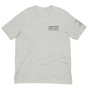 Dad Jokes Shirt, Funny Jokes Shirt, Jokes on Sleeve Shirt, Gag Gift for Friend, Dad Birthday Gift Shirt, Dad Christmas Gift Shirt