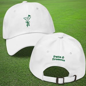 Putts and Prosecco Hat, Golf Bachelorette, Putts and Prosecco, Embroidered Golf Hat, Martini Golf Hat, Cute Golfing Hats, Dirty Martini