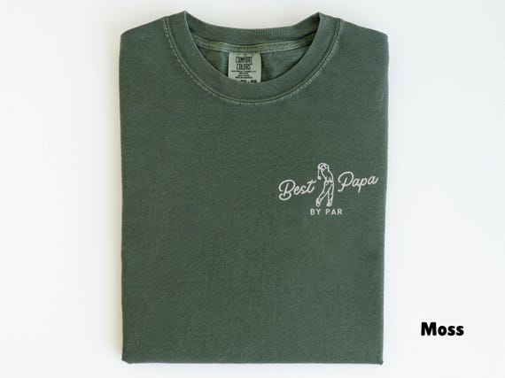 Embroidered Comfort Colors Best Papa By Par Shirt, Dad Golf Gift, New Dad Shirt, Pregnancy Announcement Shirt, Fathers Day Gift