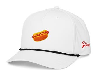 Glizzy Hat, Hot Dog Hat, Embroidered Rope Hat, Hot Dog Lover Gift, Fourth of July Hat, July 4th Hat, Glizzie Hat, Glizzy Gobbler, Weiner Hat