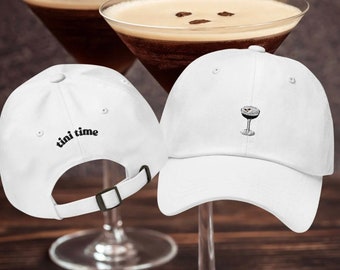 Espresso Martini Hat, Tini Time, Espresso Martini Embroidered Hat, Embroidered Dad Hat, Bachelorette Hats Espresso Martini, Espresso Martini