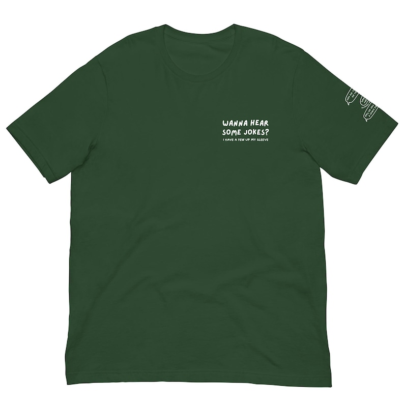 Dad Jokes Shirt, Funny Jokes Shirt, Jokes on Sleeve Shirt, Gag Gift for Friend, Dad Birthday Gift Shirt, Dad Christmas Gift Shirt