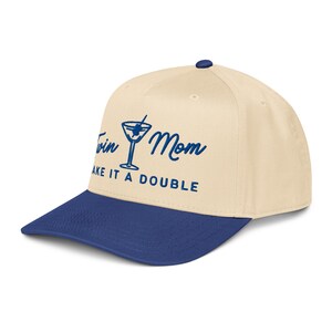 Embroidered Twin Mom Make It A Double Martini Hat, Twin Mom Hat, Pregnancy Announcement New Mom Hat, Mothers Day Gift, Twin Mama Gift,