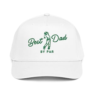 Embroidered Best Dad By Par Hat, Dad Golf Gift, Two Tone Dad Hat, New Dad Hat, Pregnancy Announcement Hat, Gift for Golfing Dad