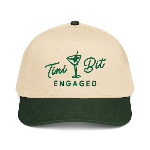 Embroidered Tini Bit Engaged Hat, Dirty Martini Bride Hat, Engagement Gift Hat, Wifey Hat, Bride Hat, Dirty Martini Bride, Newly Engaged Hat