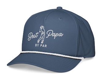 Embroidered Best Papa By Par Golf Rope Hat, Dad Golf Gift, Fathers Day Gift, Papa Hat, Pregnancy Announcement New Dad Hat, Grandpa Hat