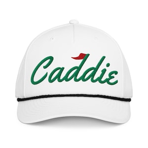 Caddie Hat, Embroidered Caddie Hat, Caddie Golf Hat, Caddie Rope Hat, Caddy Hat, Golf Rope Hat, Caddie Hat Green, Golfing Hats, Golfer Gift