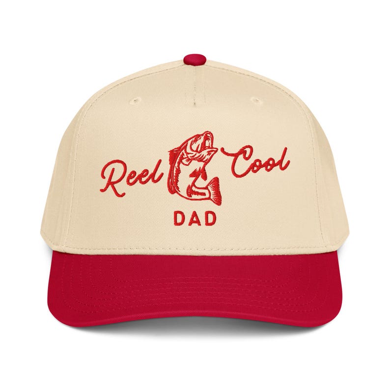 Embroidered Dad Fishing Hat, New Dad Gift, Pregnancy Announcement New Dad, Christmas Gift for Dad, Reel Cool Dad, Fathers Day Gift
