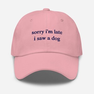 Sorry I'm Late I Saw A Dog Hat, Dog Lover Hat, Embroidered Dad Hat, Cute Dog Hat, Dog Lover Gift Hat, Dog Owner Hat, Funny Dog Hats
