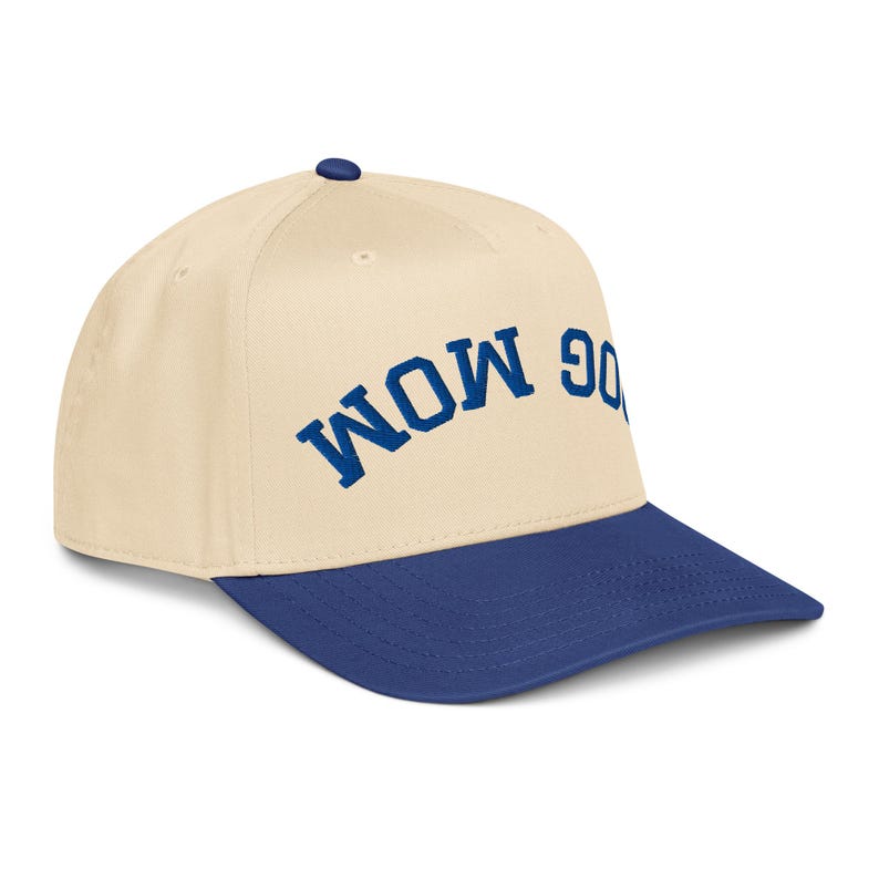 Embroidered Upside Down Dog Mom Hat, Dog Mom Gift, New Dog Mom Cap, Dog Mom Snapback, Mothers Day Dog Mom, Dog Mom Club