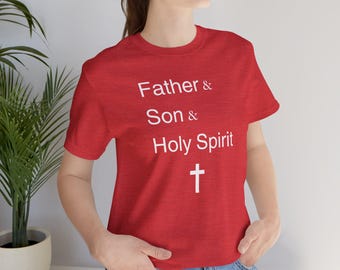 聖三位一体クリスチャンユニセックスTシャツ、宗教グラフィックTシャツ