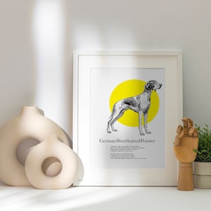 Original German Pointer Print, German Shorthaired Pointer Illustration, German Pointer Art Drawing
