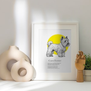 Original Cairn Terrier Drawing, Cairn Terrier Art Print, Cairn Terrier Sketch, Cairn Terrier Illustration