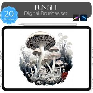 Fungi 1 - Digital Brushes set for Procreate and Photoshop