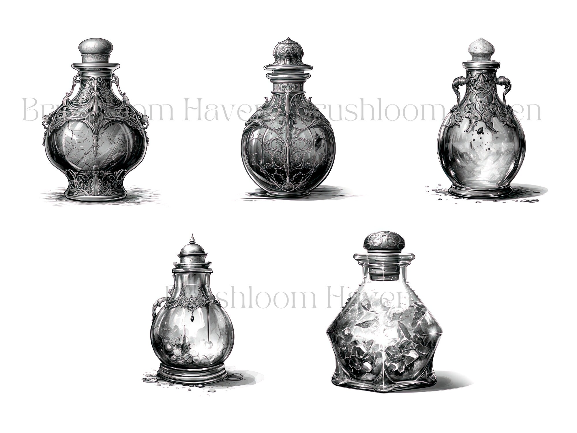 Potions - Digital Brushes Set for Procreate and Photoshop - Etsy