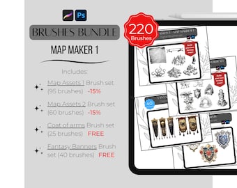 Map Maker 1 - Pakiet pędzli cyfrowych