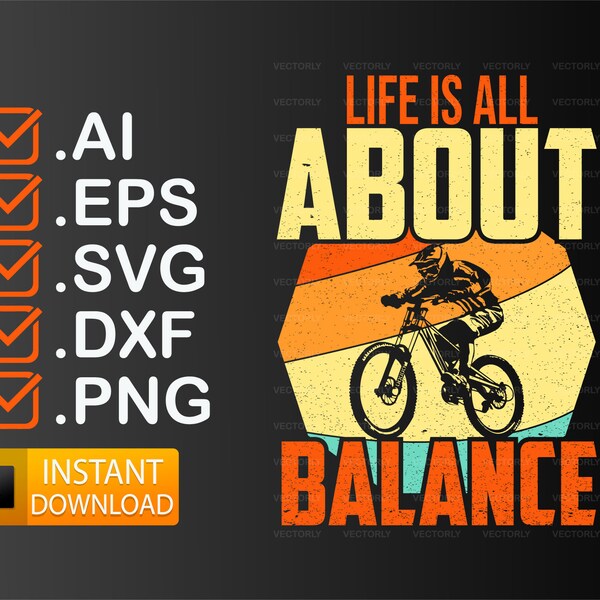 Life Is All About Balance SVG | Inspirational Cut File for Cricut & Silhouette | Motivational Quote SVG File for Crafting