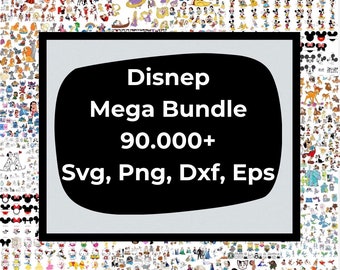 Paquete Mega 90000+, Mouse Svg, Archivo Cricut EN CAPAS, Mickey Mouse, Minnie, Frozen, Moana, Ariel, Elsa, Stitch, Toy Story, Pooh PNG SVG