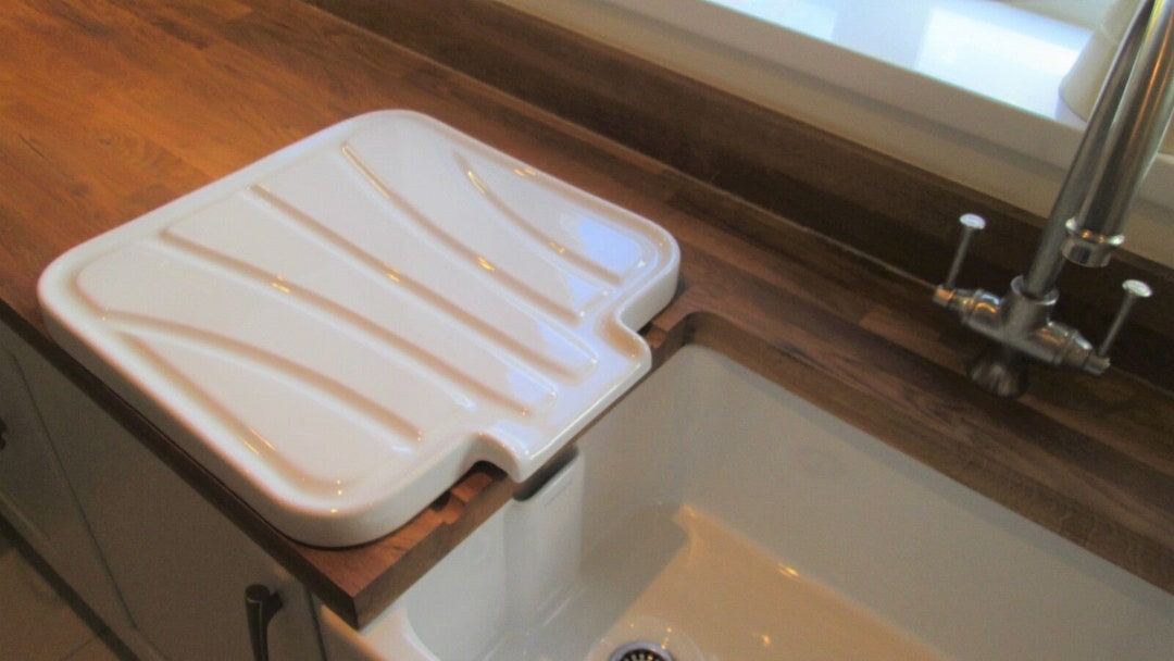 Ceramic Draining Board for Belfast Butler Sink white Ceramic Drainer