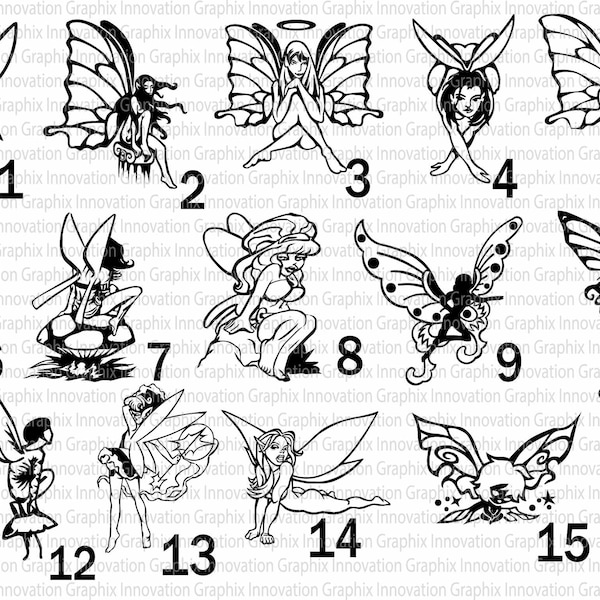 Feen-Vinyl-Aufkleber - Oracal 7-Years Outdoor Grade Silhouette-Aufkleber (wasserfester Fantasy-Dekor)