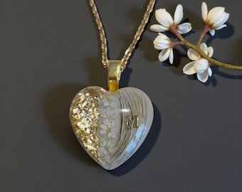 Pet hair jewelry, heart necklace made with your pet's hair, memorial jewelry, keepsake pet, dog, cat, horse, remembrance, fur, mourning