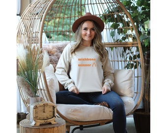Sudadera de Acción de Gracias, Ganador de Wishbone, Sudadera de hueso de deseo, Sudadera única de Acción de Gracias