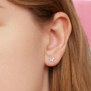 Earrings- 925 Sterling Silver Brilliant Star Earrings for Women Tiny Butterfly Stud Earrings Snowflake Girl Ear Studs Fine Jewelry