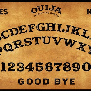 Standard Spirit Board/Ouija Board - 4 versions of Standard Board! Planchette Included. 1 -PNG Digital Download. 2 PDF Digital Downloads.