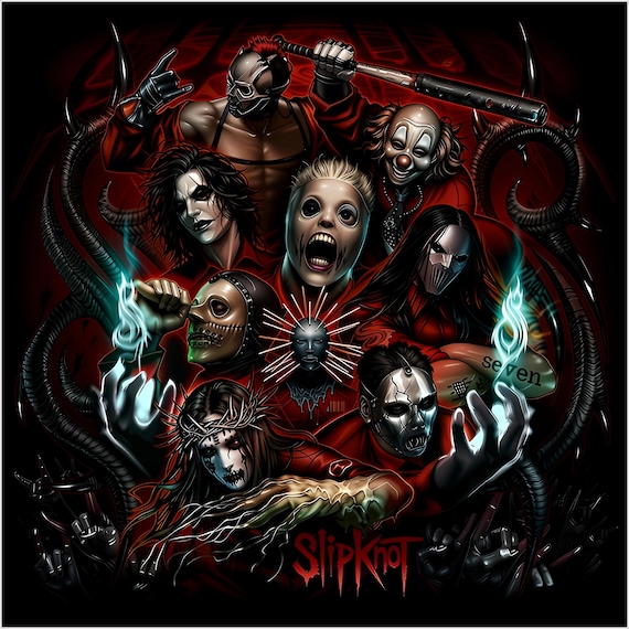 Heavy Metal Icons- Slipknot - 2 PDF, 2 PNG Digital Downloads