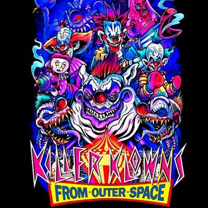 Comedy Horror - Killer Klowns from Outer Space - T-shirt and Tumbler Art - 2 PNG Digital Download - Please Read Description. 300DPI Art.